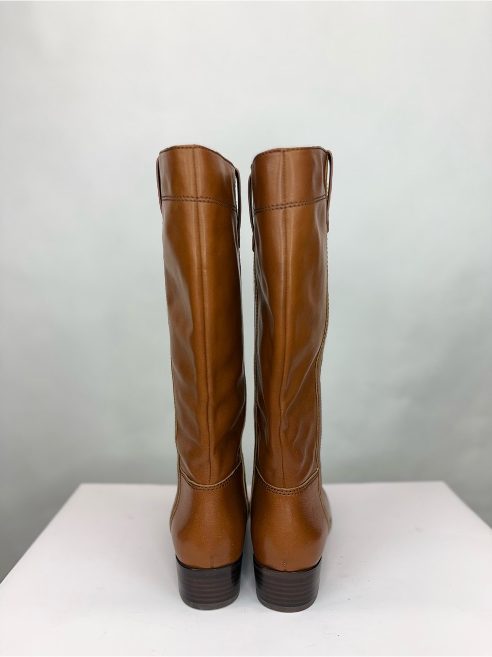 New Veronica Beard Dwyer Boot Caramel Brown Wide Calf Sz 8 - Picture 4 of 16